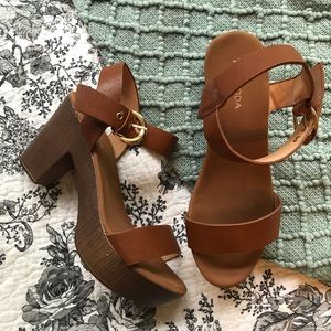 Chunky Wooden-Style Heels